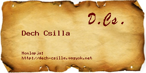 Dech Csilla névjegykártya