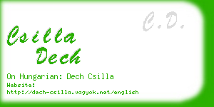 csilla dech business card